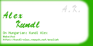 alex kundl business card